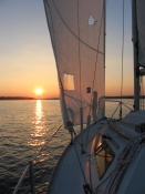 Sunset on little river inlet